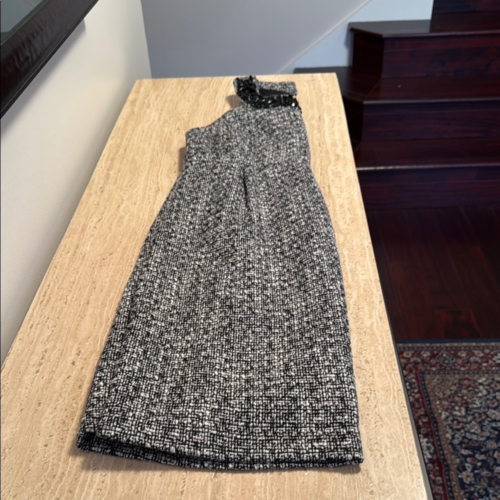Inc size 12 Elegant evening Black and White Tweed Dress